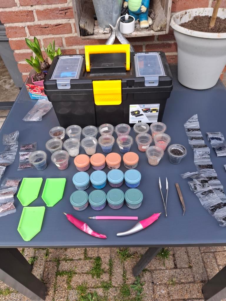 Diamond Painting set met veel steentjes en accessoires, Ophalen of Verzenden