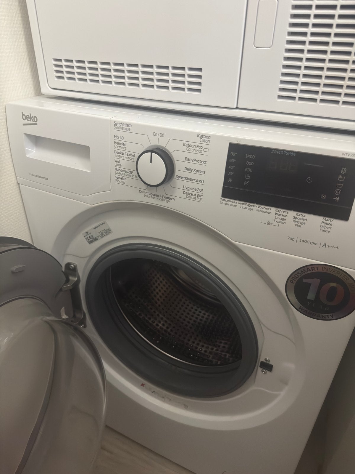 Beko WTV7732XW0, Witgoed en Apparatuur, Ophalen of Verzenden, Zo goed als nieuw, 1200 tot 1600 toeren, 85 tot 90 cm