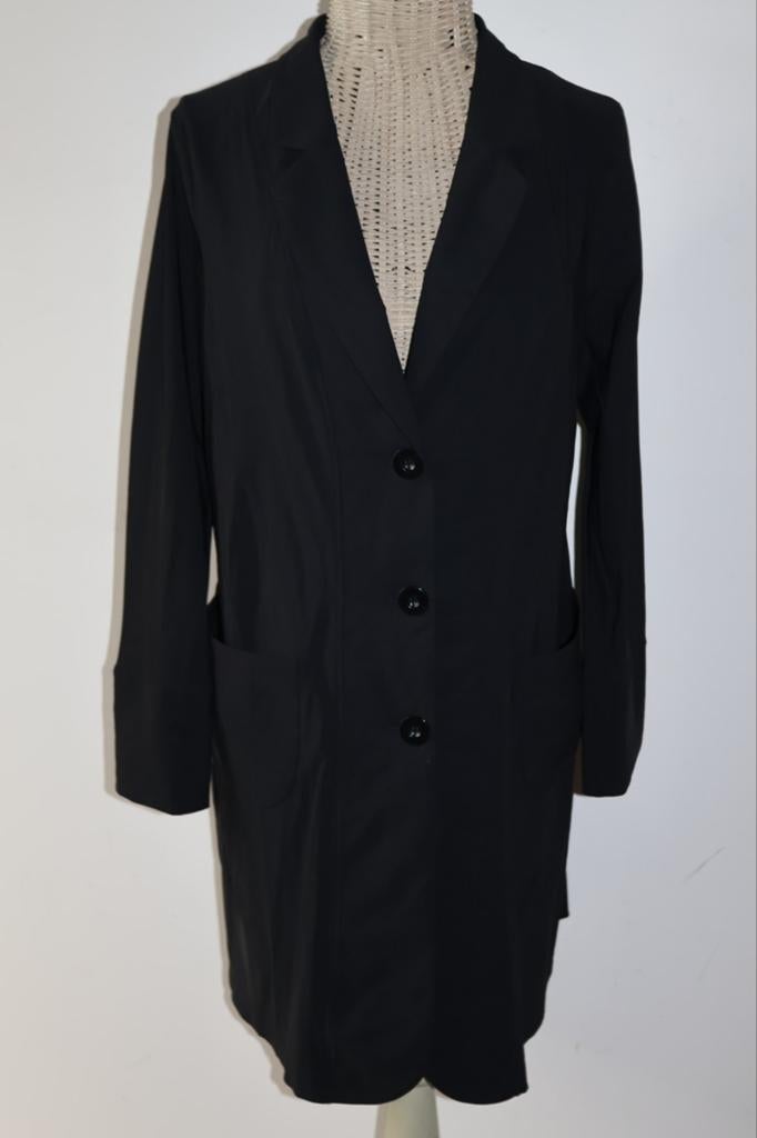 Studio Anneloes travelstof lange blazer maat 42 / XL zwart, Studio Anneloes, Ophalen of Verzenden, Jasje, Gedragen