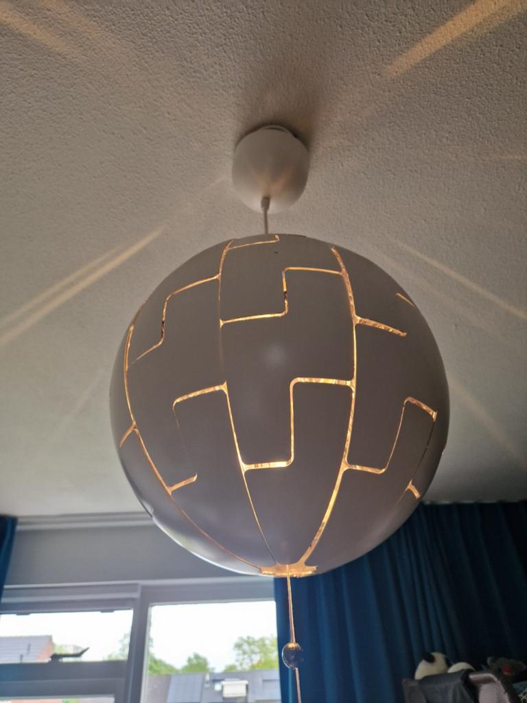 Ikea PS 2014 hanglamp - Wit/Zilver - Uitschuifbaar, Huis en Inrichting, Lampen | Hanglampen, Ophalen, Modern, Scandinavisch, Speels