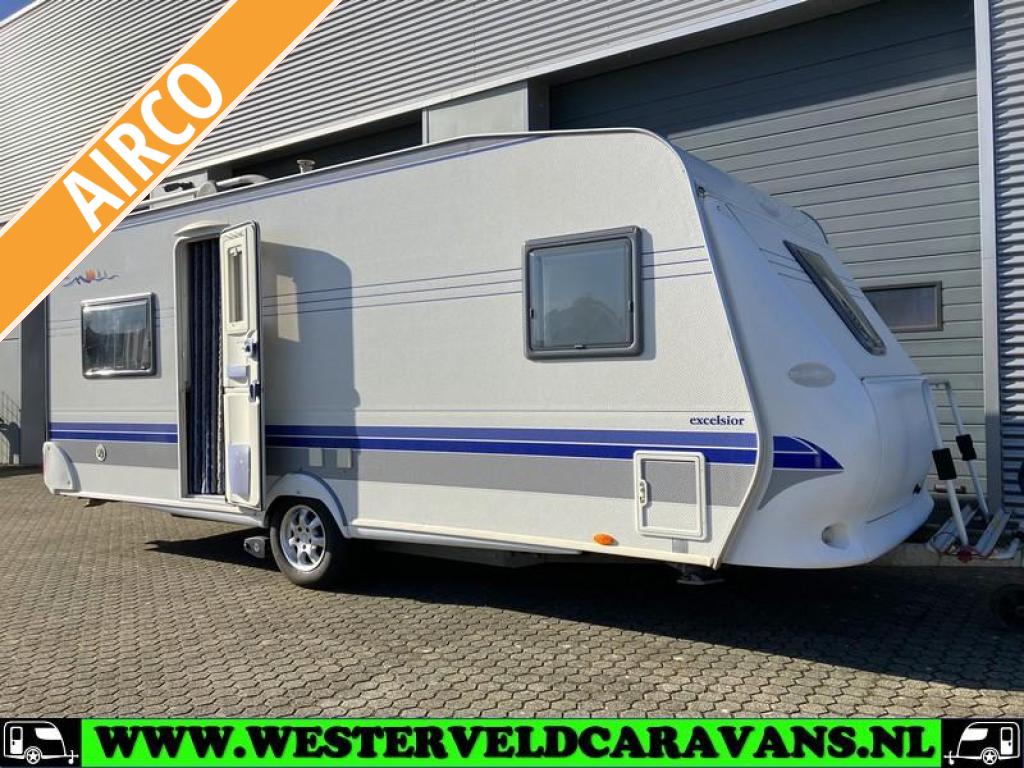 Hobby Excelsior 540 UFE +AIRCO +MOVER +ISABELLA +FIETSENREK, Caravans en Kamperen, Caravans, Rondzit, Hobby, Schokbreker, Bedrijf