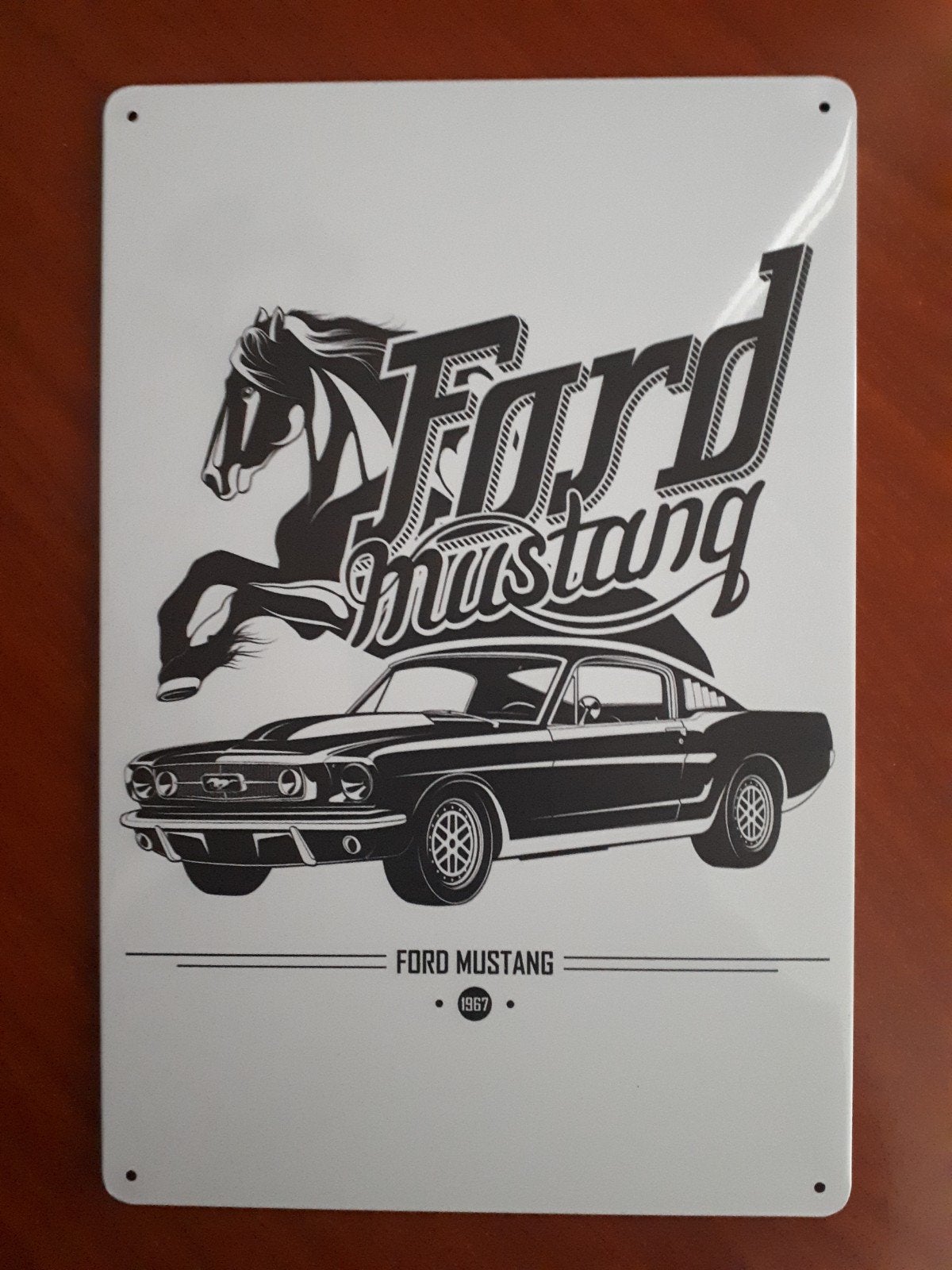 Ford Mustang 20x30 cm Metalen Reclamebord, Verzamelen, Ophalen of Verzenden, Nieuw, Auto's
