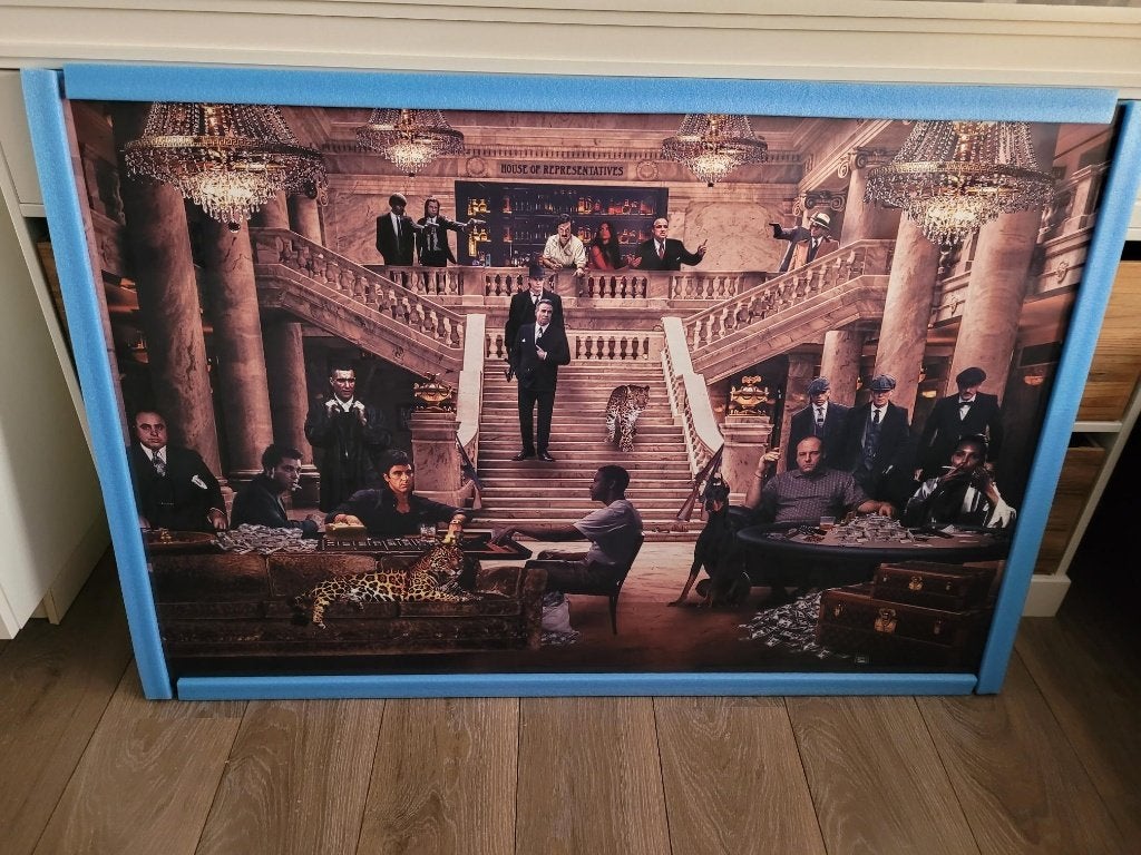 Schilderij / wanddecorartie AluArt I Gangsters Paradise, Huis en Inrichting, Ophalen of Verzenden, Zo goed als nieuw