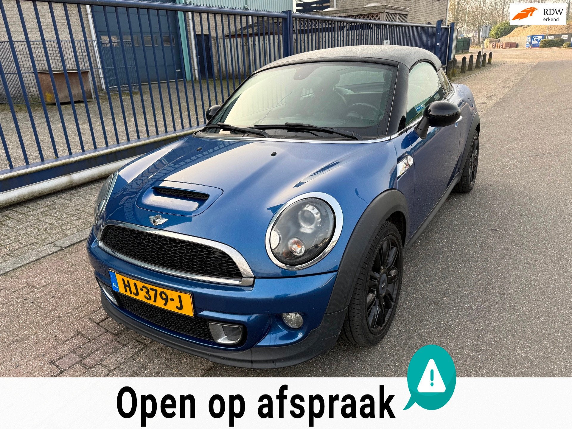 Mini Mini Coupé 1.6 Cooper S *138.089 KM*CLIMA*LEER*17 INCH, Auto's, Euro 5, 4 cilinders, Blauw, Leder