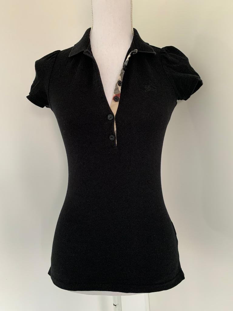 Zwarte originele BURBERRY Polo maat 170/ XS!, Zo goed als nieuw, Shirt of Longsleeve, Burberry, Verzenden
