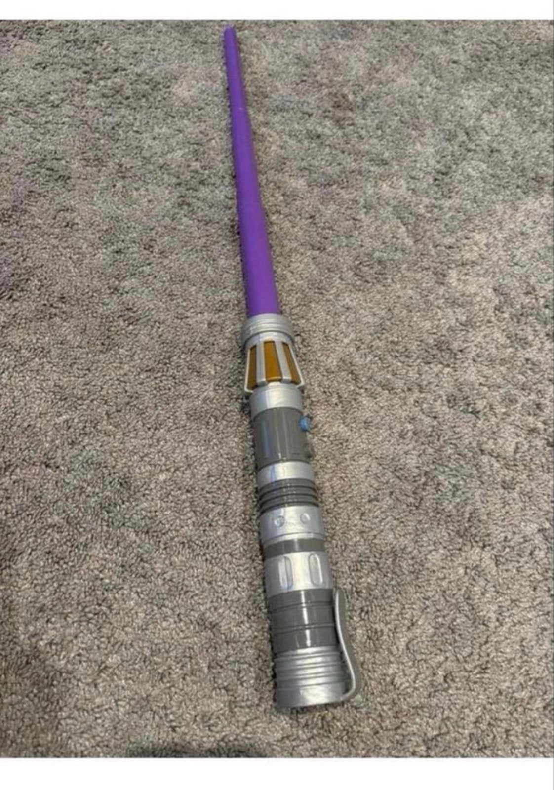 Star Wars Jedi Mace Windu Lichtzwaard Disney met Licht, Ophalen of Verzenden, Gebruikt, Replica