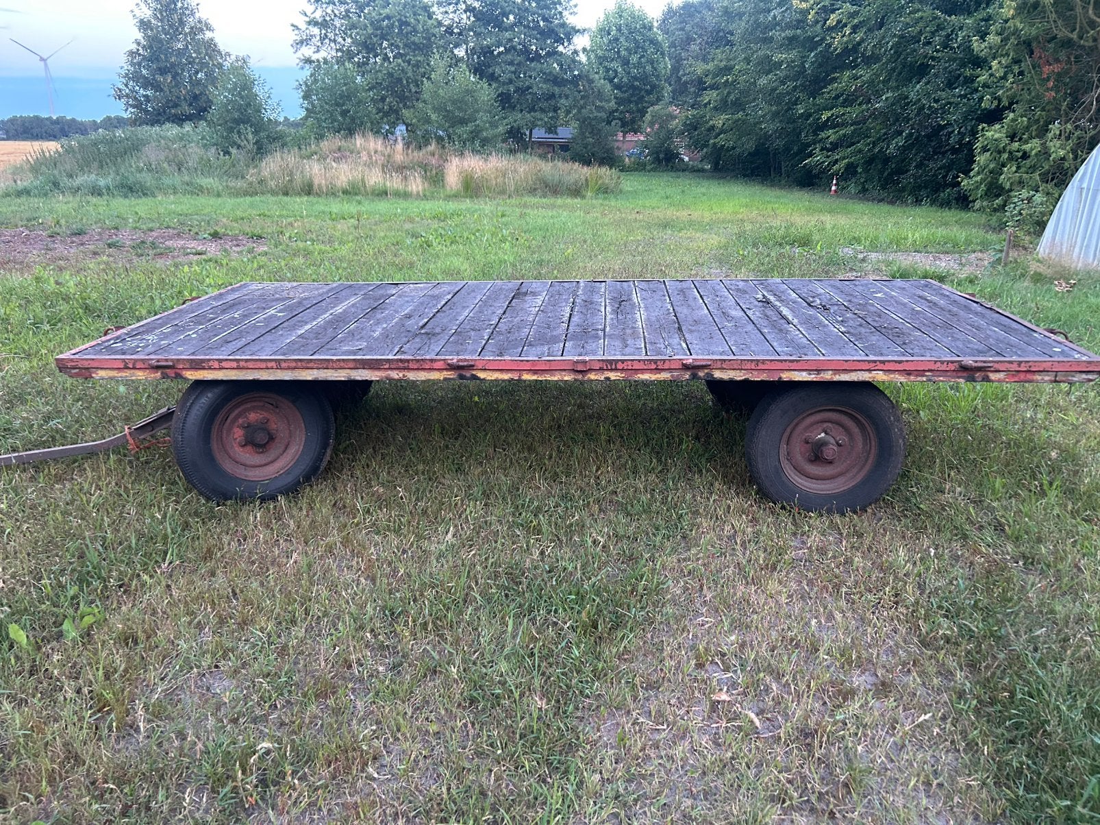 2x landbouw wagen 4 meter  lang 180 cm breed, 100 liter of meer, Ophalen of Verzenden, Gebruikt, Transportkar