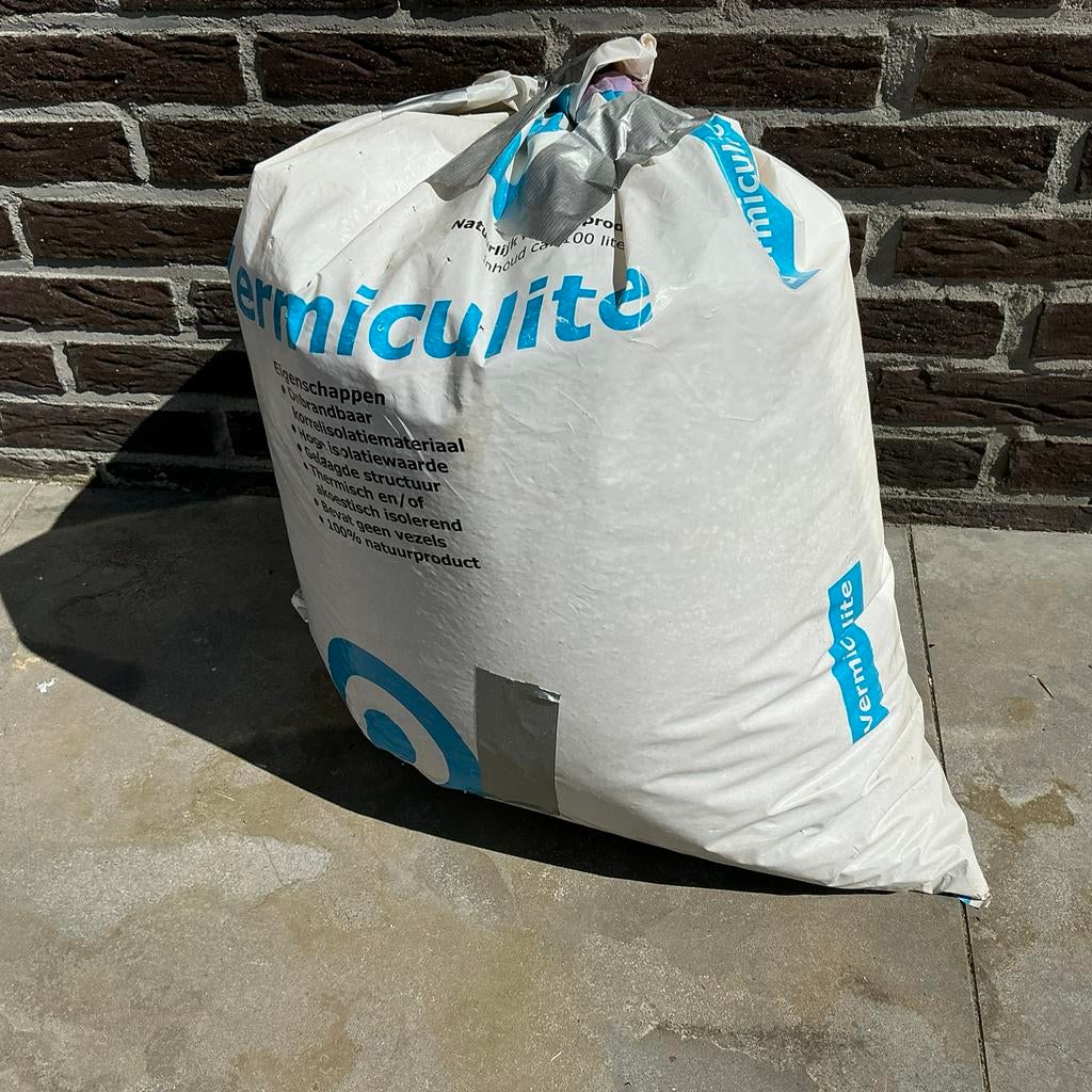 Vermiculiet halve zak 50 liter, Ophalen, Nieuw, Minder dan 4 cm, Minder dan 5 m²
