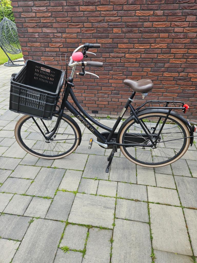 Zwarte Cortina U4 fiets, Ophalen, Cortina U4 transportfiets, Versnellingen, 56 cm of meer
