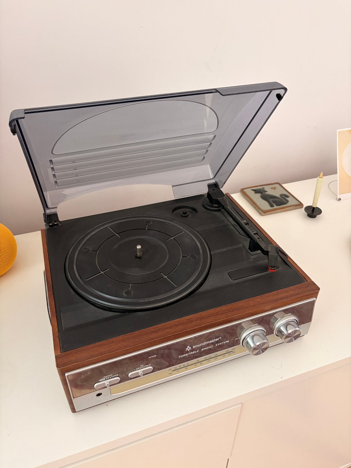 Soundmaster Platenspeler met Radio - Vintage Look, Ophalen of Verzenden, Gebruikt, Platenspeler, Overige merken