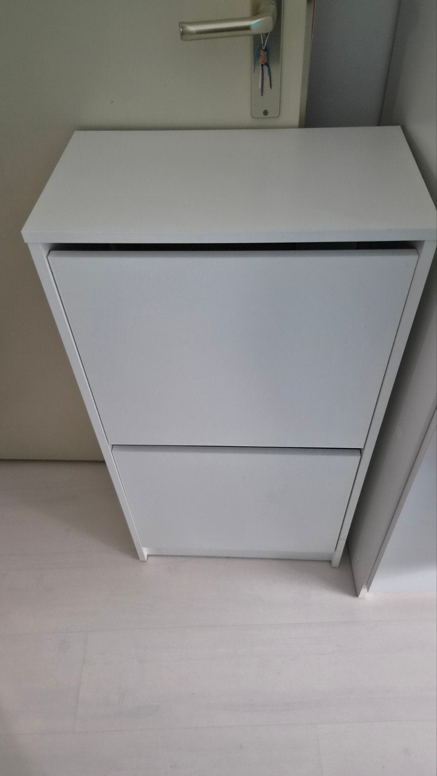 Ikea Witte schoenenkast met 2 vakken, Huis en Inrichting, Kasten | Schoenenkasten, Ophalen, Gebruikt, Modern, functioneel