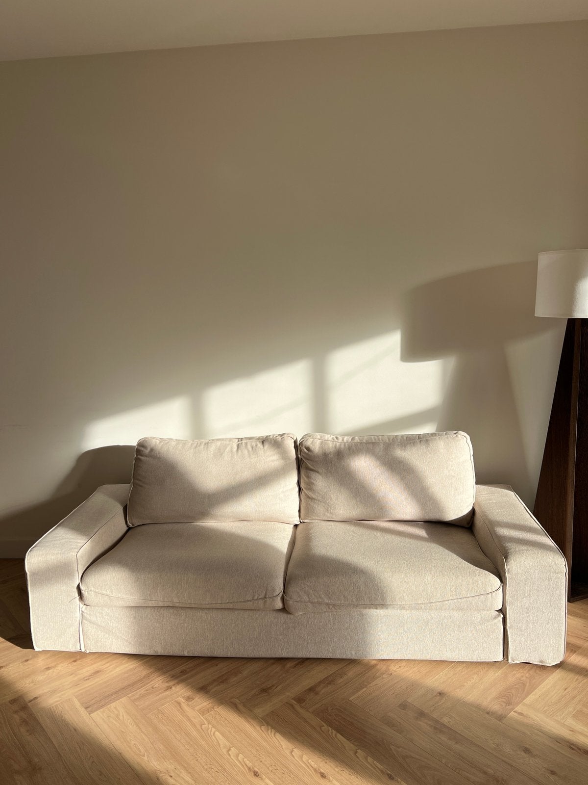 Ikea Kivik 3-seat sofa beige, Huis en Inrichting, Ophalen, Driepersoons, 75 tot 100 cm, Zo goed als nieuw