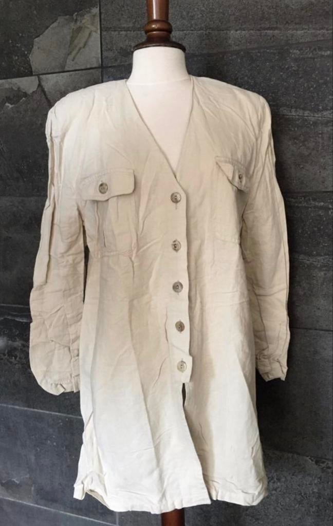 HS Fashion Düsseldorf linen/katoenen jasje Safari kwaliteit, Kleding | Dames, Ophalen of Verzenden, Zo goed als nieuw, Maat 38/40 (M)