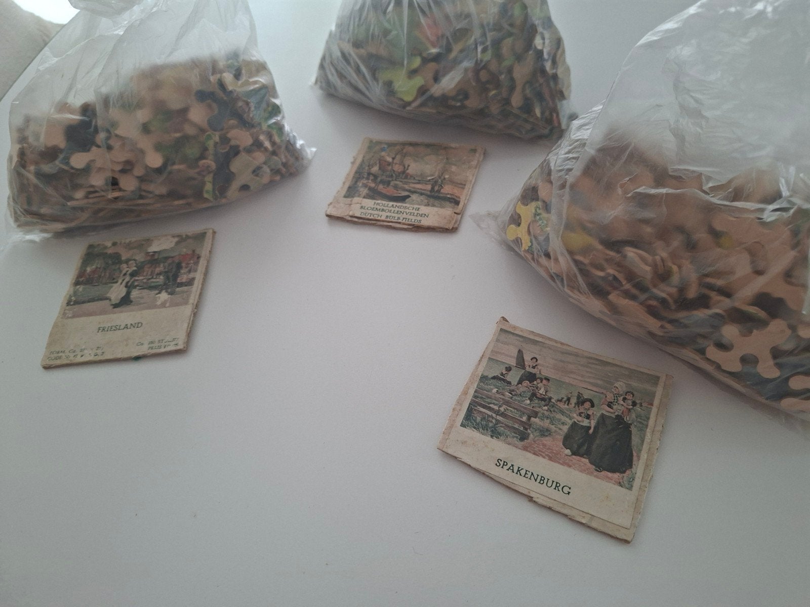 Vintage legpuzzels - Hollandse landschappen, Ophalen of Verzenden, Minder dan 500 stukjes, Gebruikt, Legpuzzel