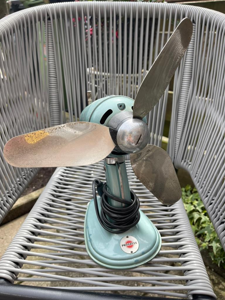 Antieke ventilator, Ophalen of Verzenden, Gebruikt, Tafelventilator