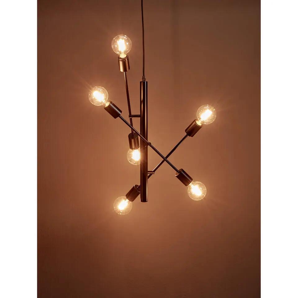 Kwantum hanglamp Scorpi industrieel zwart metaal, Ophalen, Zo goed als nieuw, Metaal, Industrieel, modern