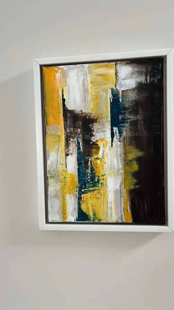 Abstract schilderij uniek stuk kunst, Ophalen of Verzenden