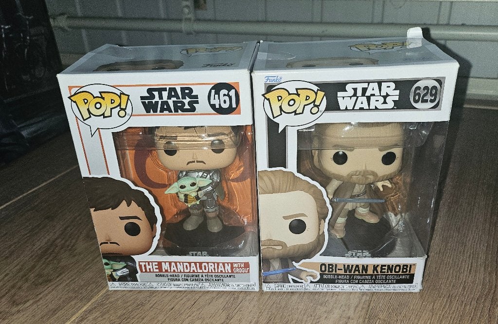 Star Wars Funko Pop Obi Wan Kenobi & Mandalorian, Ophalen of Verzenden, Nieuw, Actiefiguurtje