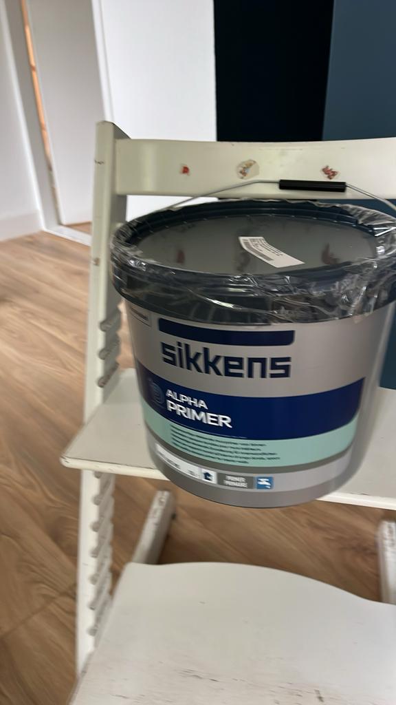 Sikkens Alpha Primer 10L RAL 9010 - Volledig Onaangebroken, Doe-het-zelf en Verbouw, Verf, Beits en Lak, Wit, Nieuw, Ophalen of Verzenden