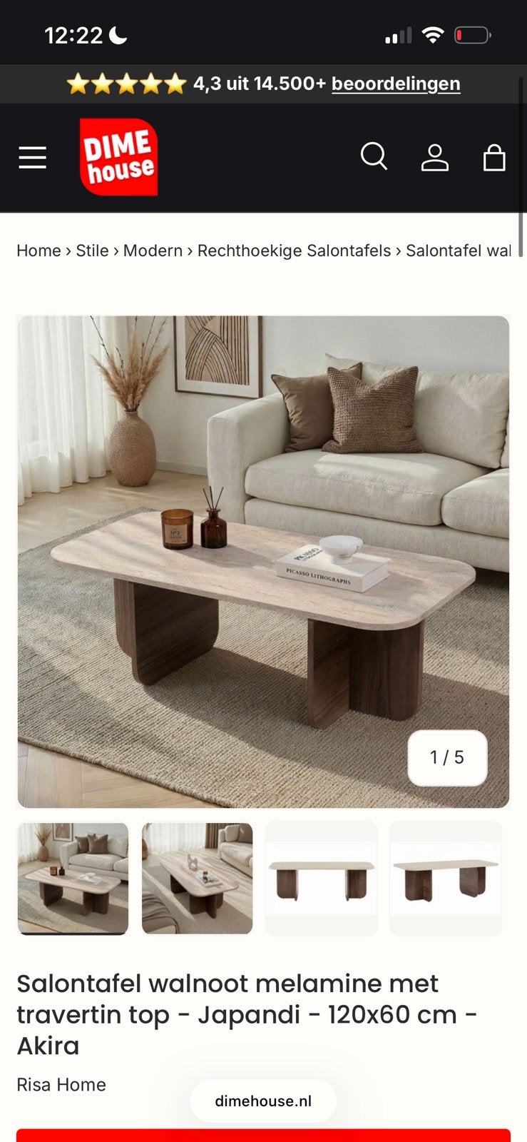 Nieuwe salontafel - Ongebruikt en net uit doos, Huis en Inrichting, Tafels | Salontafels, Ophalen, 100 tot 150 cm, Nieuw, Overige houtsoorten