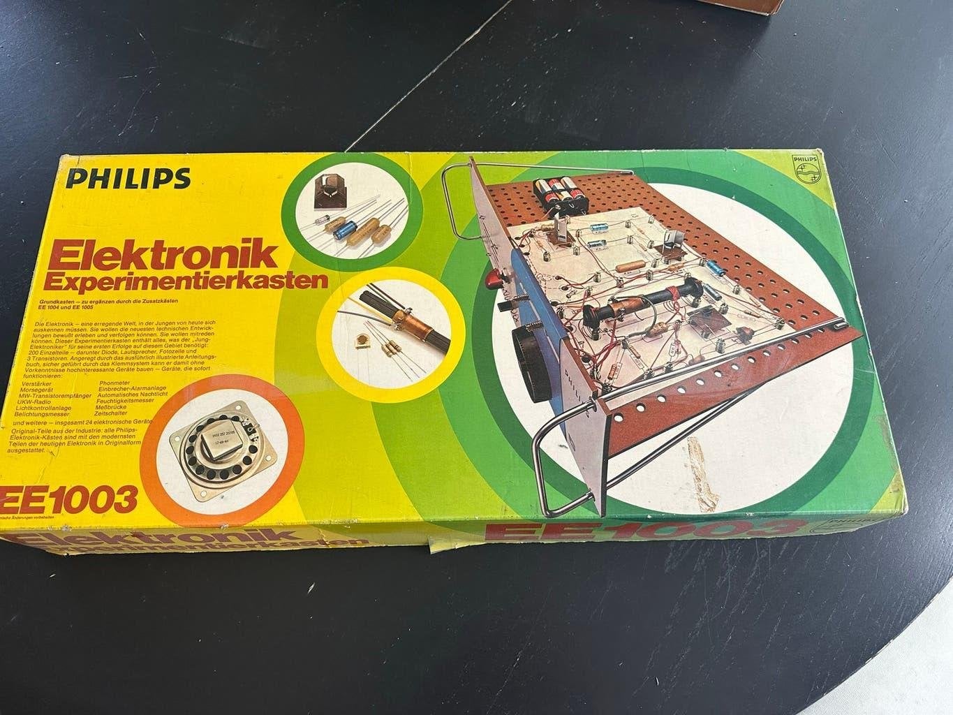 Philips Elektronik Experimenteerkast EE1003 met handleiding, Ophalen, Gebruikt