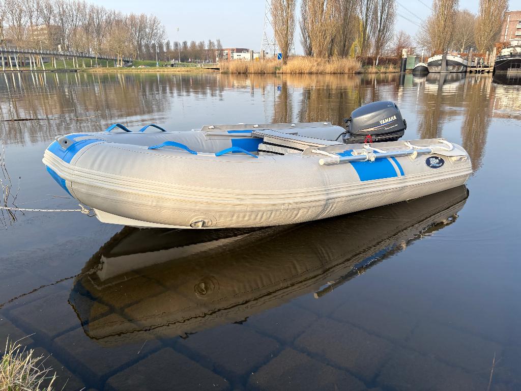 Hibo Rib 300 met Yamaha 8PK - incl. Kalf handtrailer, Watersport en Boten, Rubberboten, Zo goed als nieuw, Benzine, Minder dan 70 pk