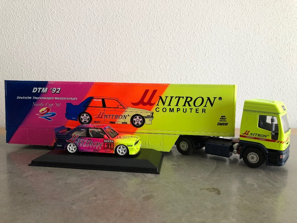 Mdl.015 / zeer zeldzame DTM Truck '92 "Unitron Computer", Ophalen of Verzenden, Zo goed als nieuw, Bus of Vrachtwagen, Overige merken