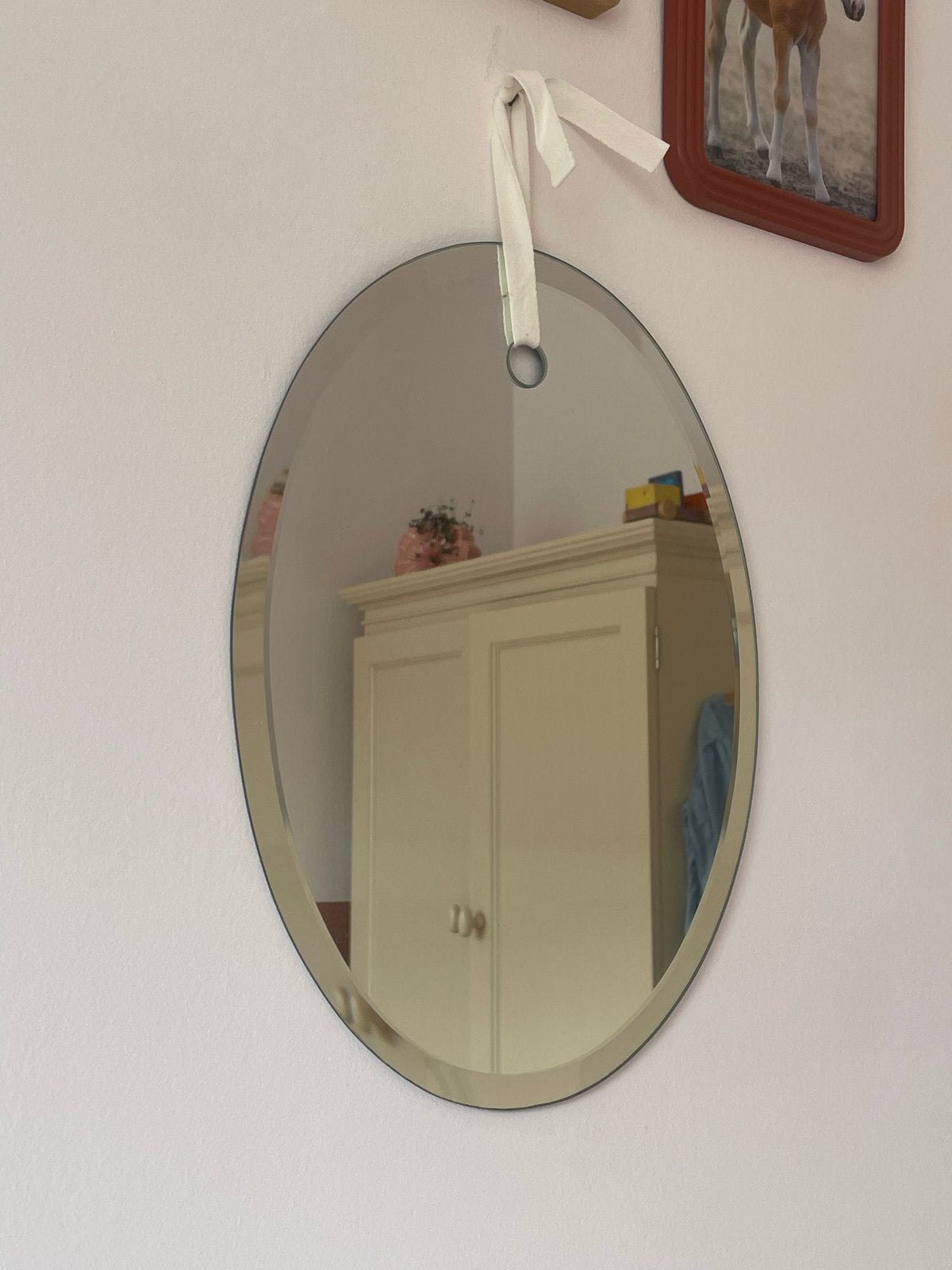 Riviera Maison Madeleine Spiegel Ovaal, Ophalen, 100 tot 150 cm, Zo goed als nieuw, Ovaal