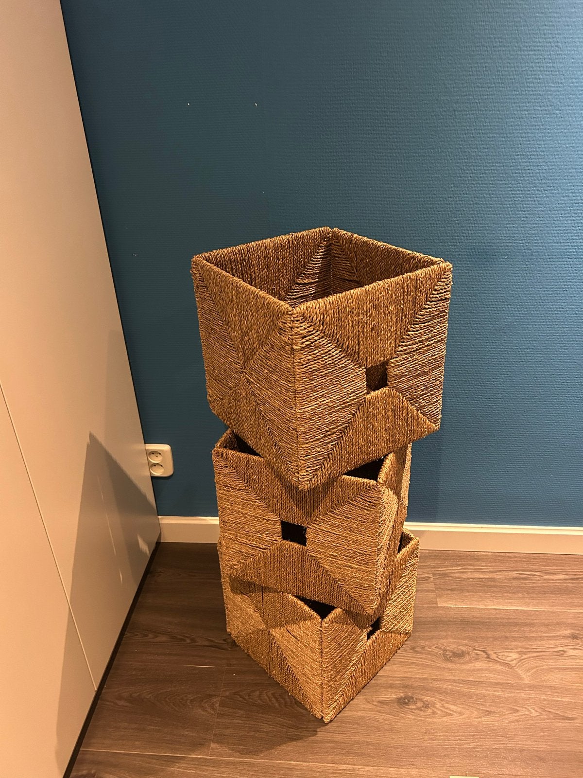 rieten opbergmanden voor Kallax, Huis en Inrichting, Ophalen, Gebruikt, Gevlochten, Mand