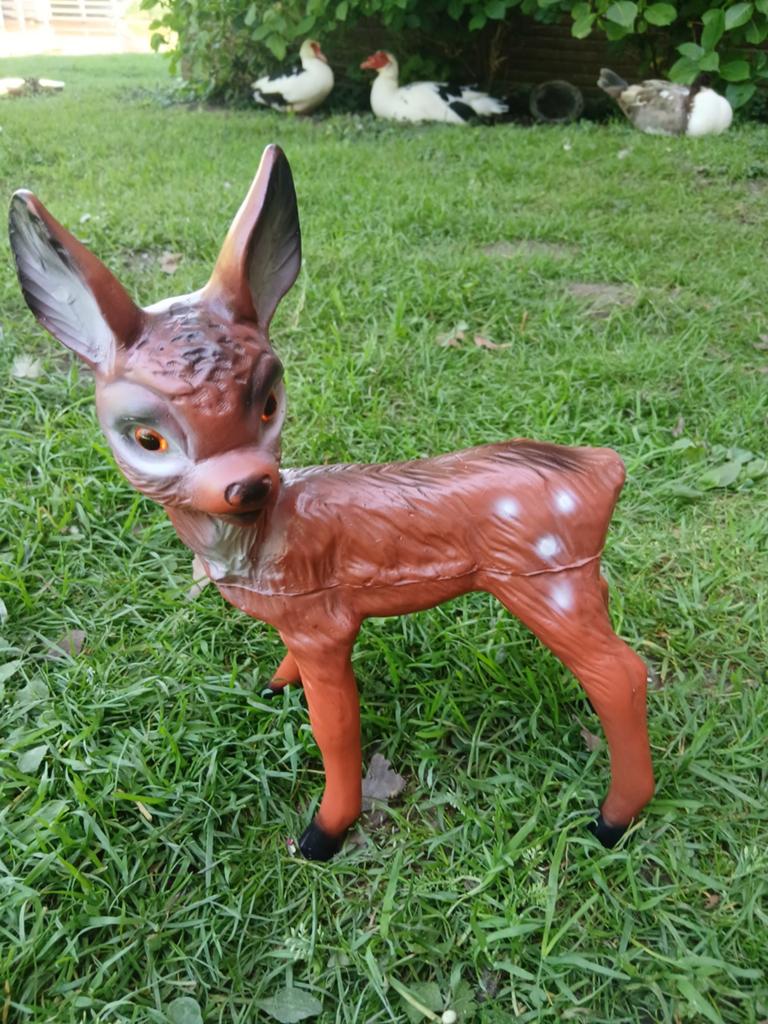 Vintage Bambi Hertje 36 cm Hoog - Made in West Germany, Verzamelen, Ophalen of Verzenden