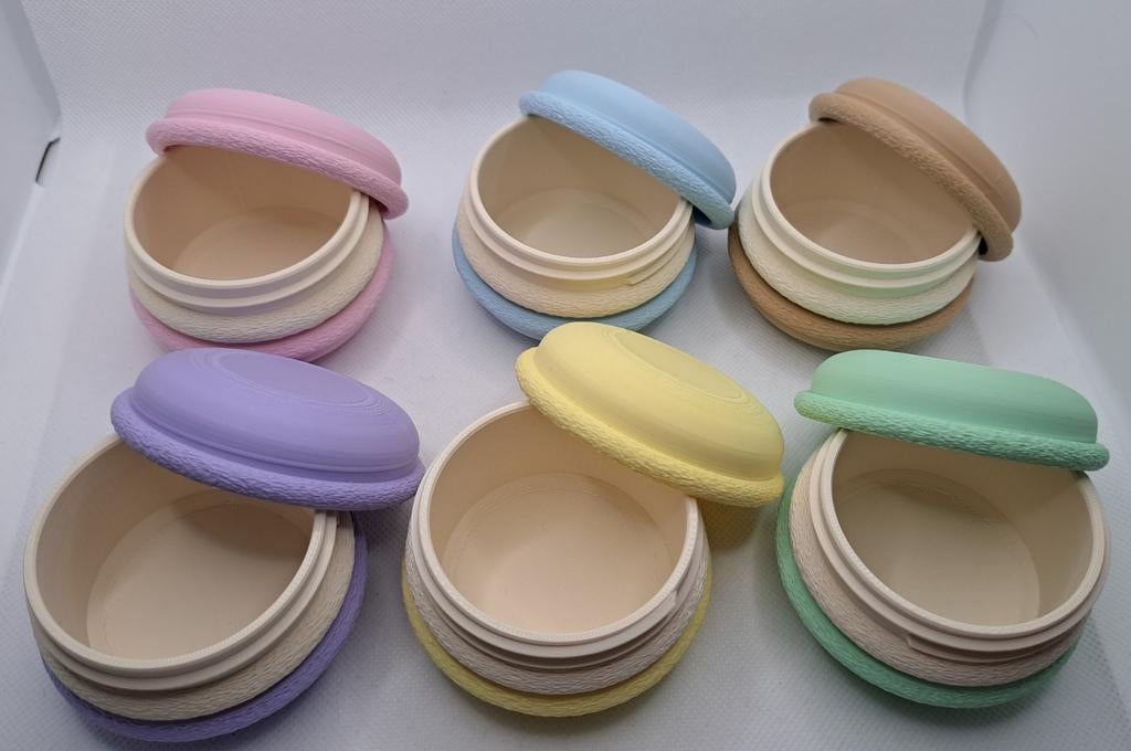 Macaron Opbergdoosje met Draaideksel - Diverse Kleuren, Ophalen of Verzenden, Nieuw