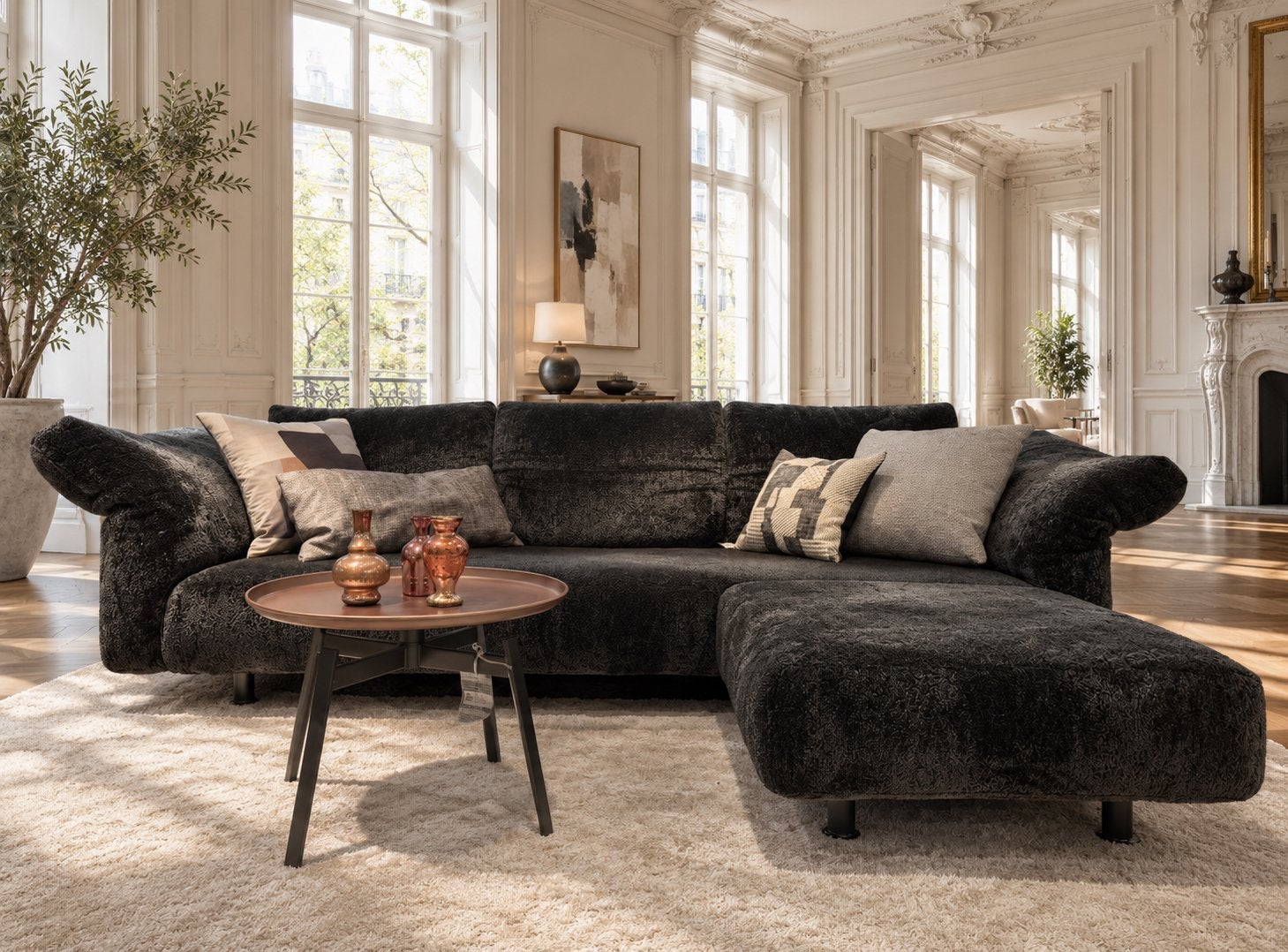 Edra Essential bank + hocker stof T listprice € 17.000,-, 125 cm of meer, Info @ edra .nl, 9723 CA, Ophalen of Verzenden