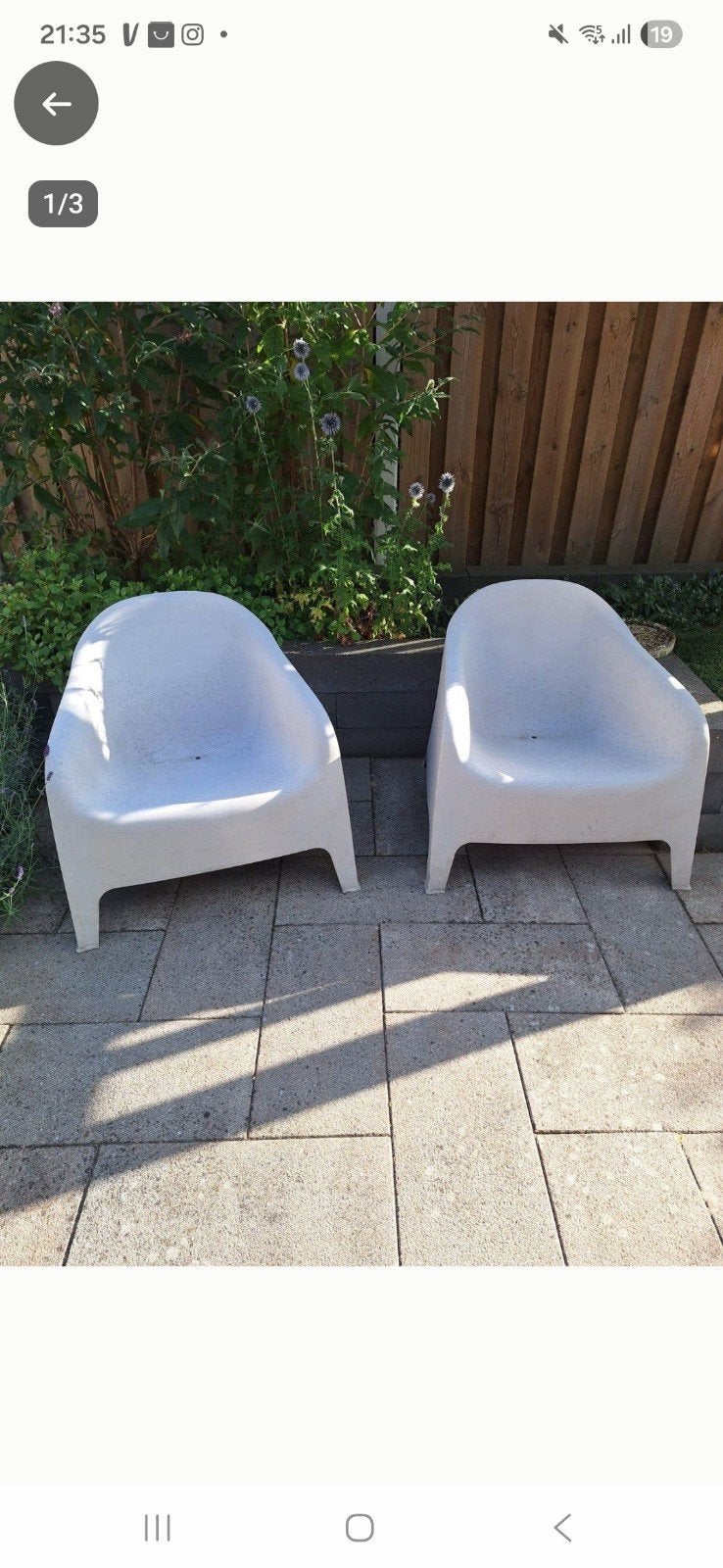 ikea skarpo stoel 2x, Ophalen, Gebruikt, Kunststof, Stapelbaar