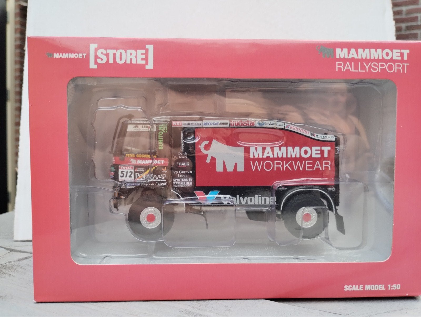 te koop Ginaf Dakar Rally truck team v/d Brink, Hobby en Vrije tijd, Modelauto's | 1:50, Verzenden, Zo goed als nieuw, Bus of Vrachtwagen