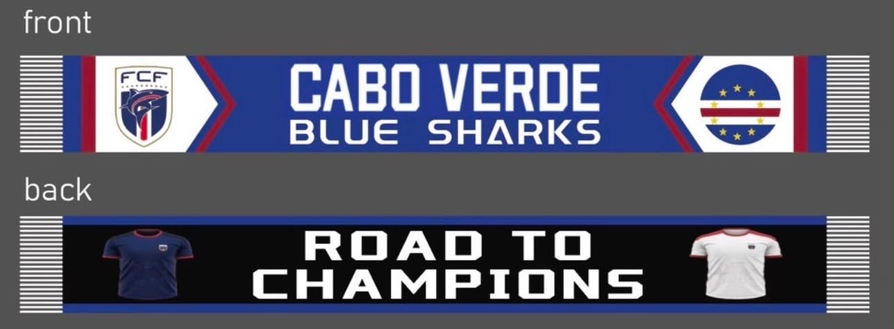 Kaapverdië Voetbalsjaal - Cabo Verde Blue Sharks, Sport en Fitness, Voetbal, Ophalen of Verzenden, Nieuw, Clubaccessoires