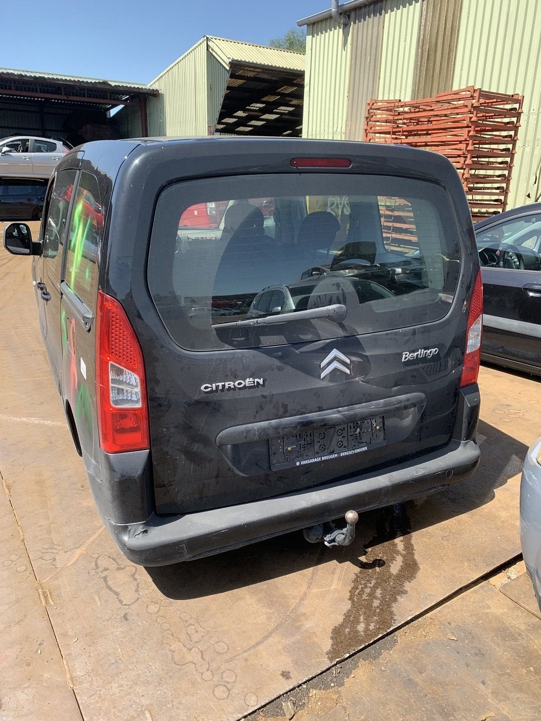 Achterklep citr. Berlingo / peug. partner zwart 2008+, Gebruikt, Citroën, -, Ophalen of Verzenden