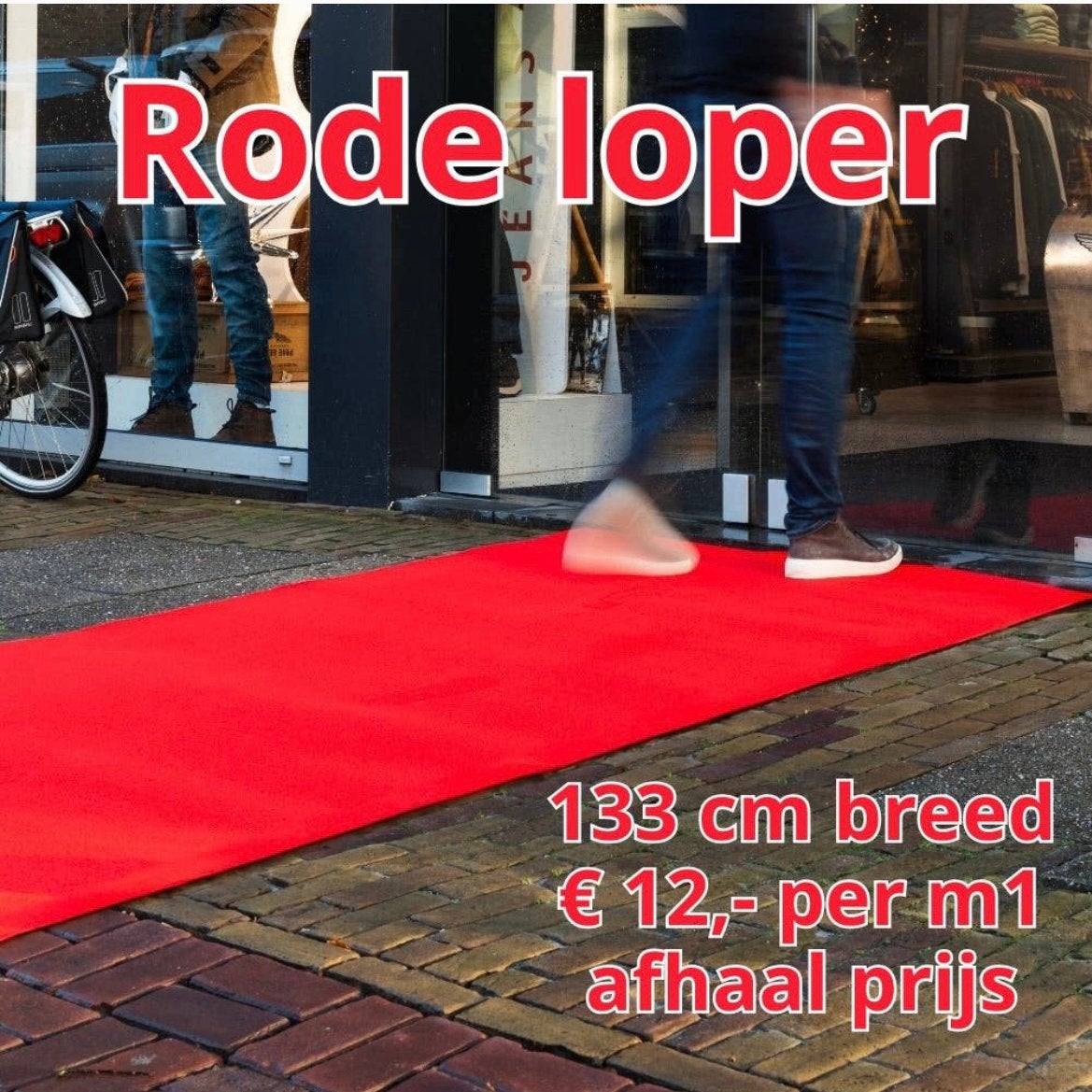 Nieuwe rode loper vanaf rol, Ophalen, Nieuw, Versiering