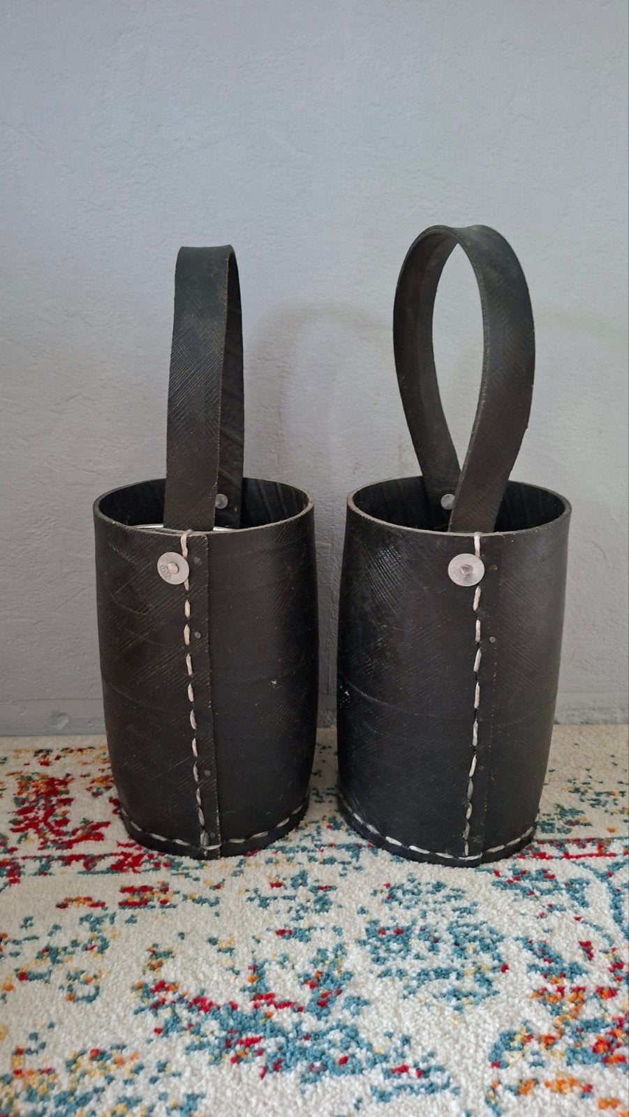 Rubber vazen mand bloempot, Huis en Inrichting, Woonaccessoires | Schalen en Manden, Ophalen of Verzenden, Zo goed als nieuw, Rond