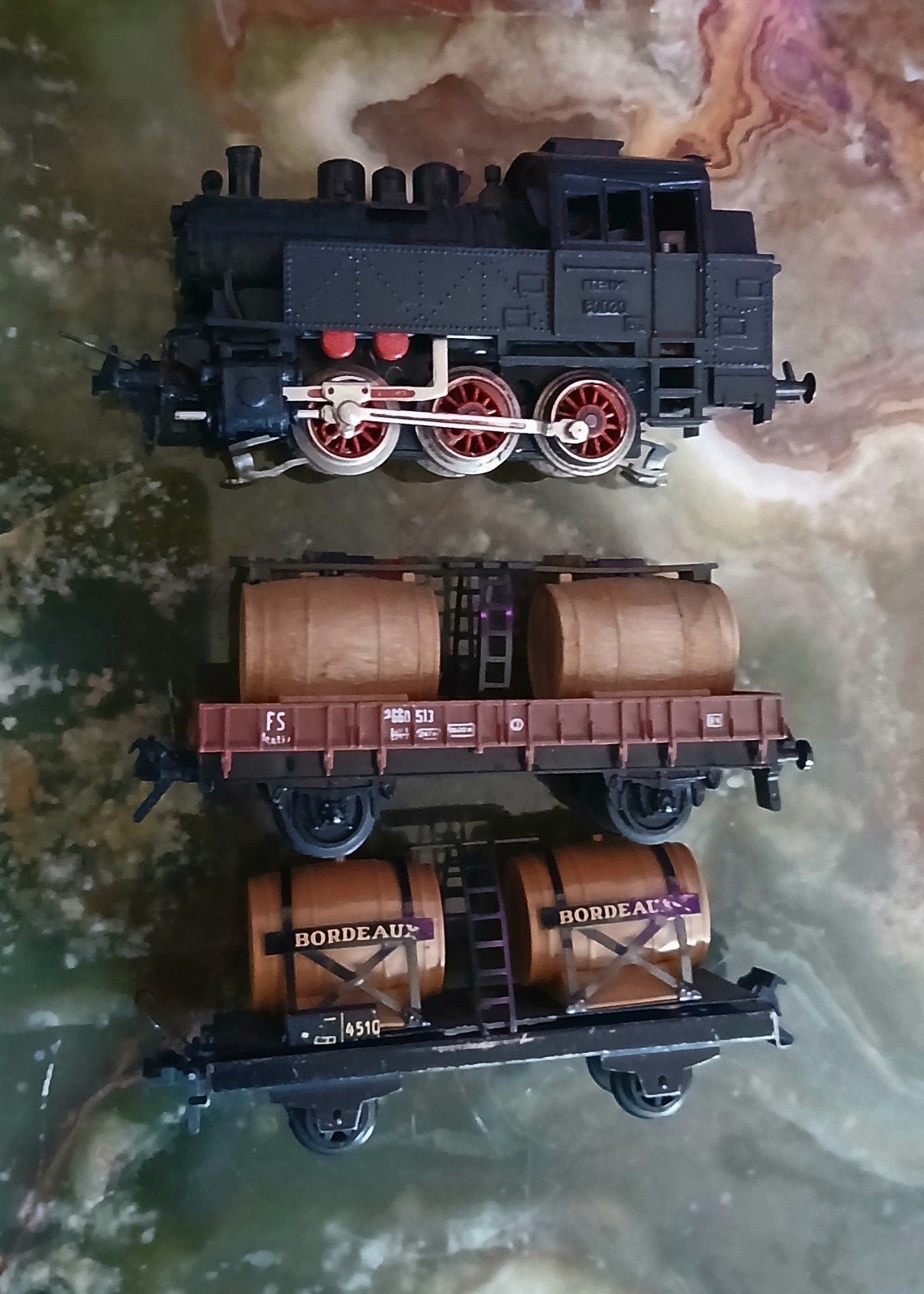 Trix Express stoom locomotief 80020 met 2 wijn ketelwagens, Overige merken, Gelijkstroom, Ophalen of Verzenden, Gebruikt