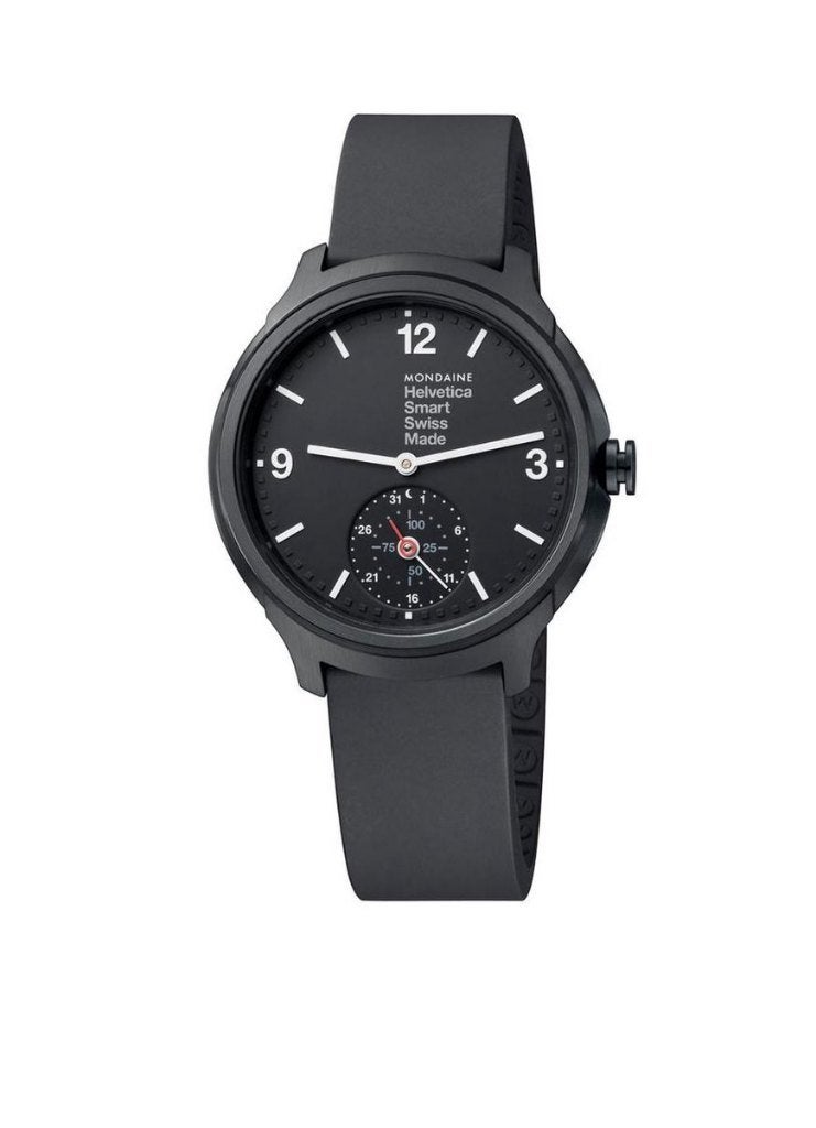 ZWITSERSE SMARTWATCH - HORLOGE Mondaine Helvetica BLACK, Nieuw, Info@houseofcoco.nl, Maasbrachterweg 54 Echt, Mondaine