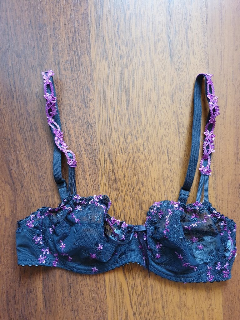 Marie Jo - Nieuw - delicate bh met bloemetjes 70B, Marie Jo, Ophalen of Verzenden, Zwart, BH