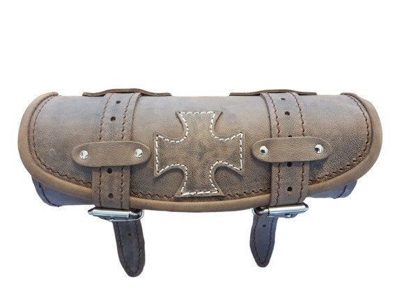 Leren Toolrol 28 x 10 cm Vintage Bruin Cross, Noord Brabant, Demon Leathers, Verzenden, Nieuw