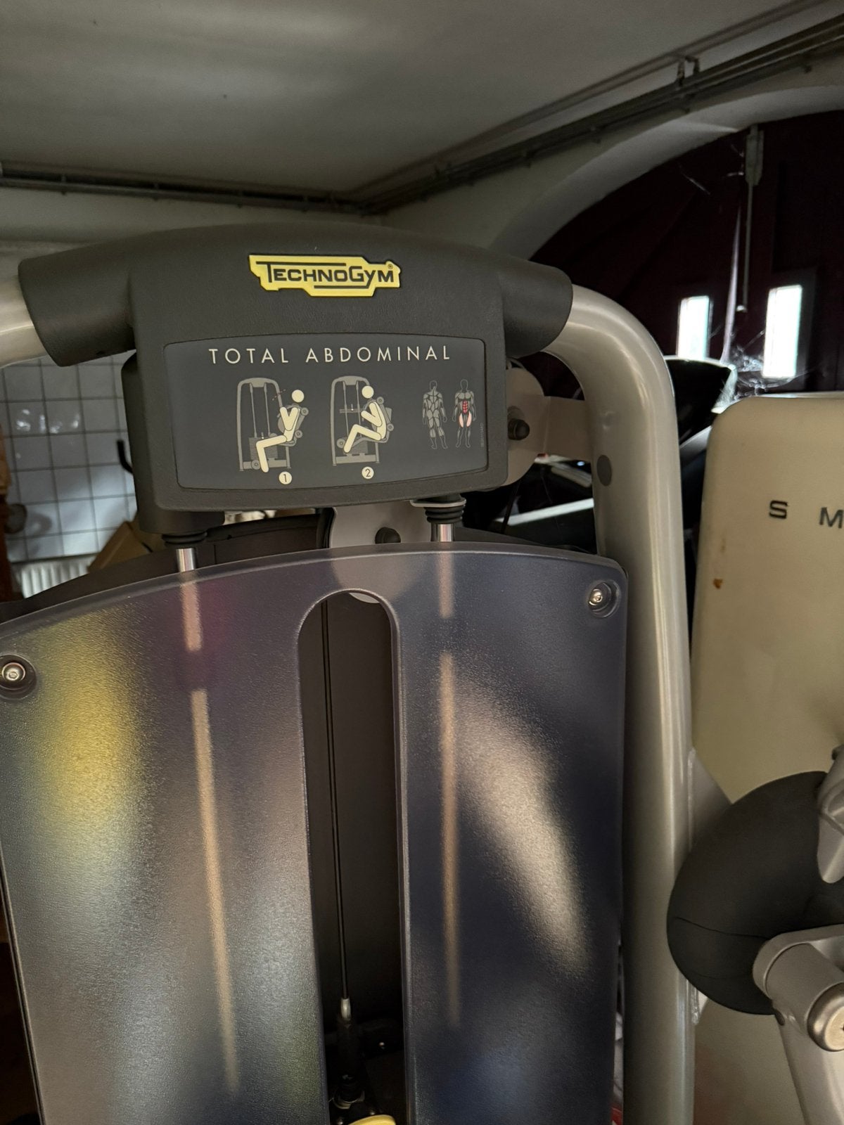 Technogym Abdominal – professionele buikspiermachine, Ophalen of Verzenden, Zo goed als nieuw, Buik, Buikspierwiel