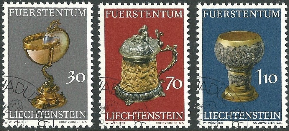 LIECHTENSTEIN 1973 Schatten v.d. Vorst (I), Michel: 587-89,, Verzenden, Overige landen, Gestempeld