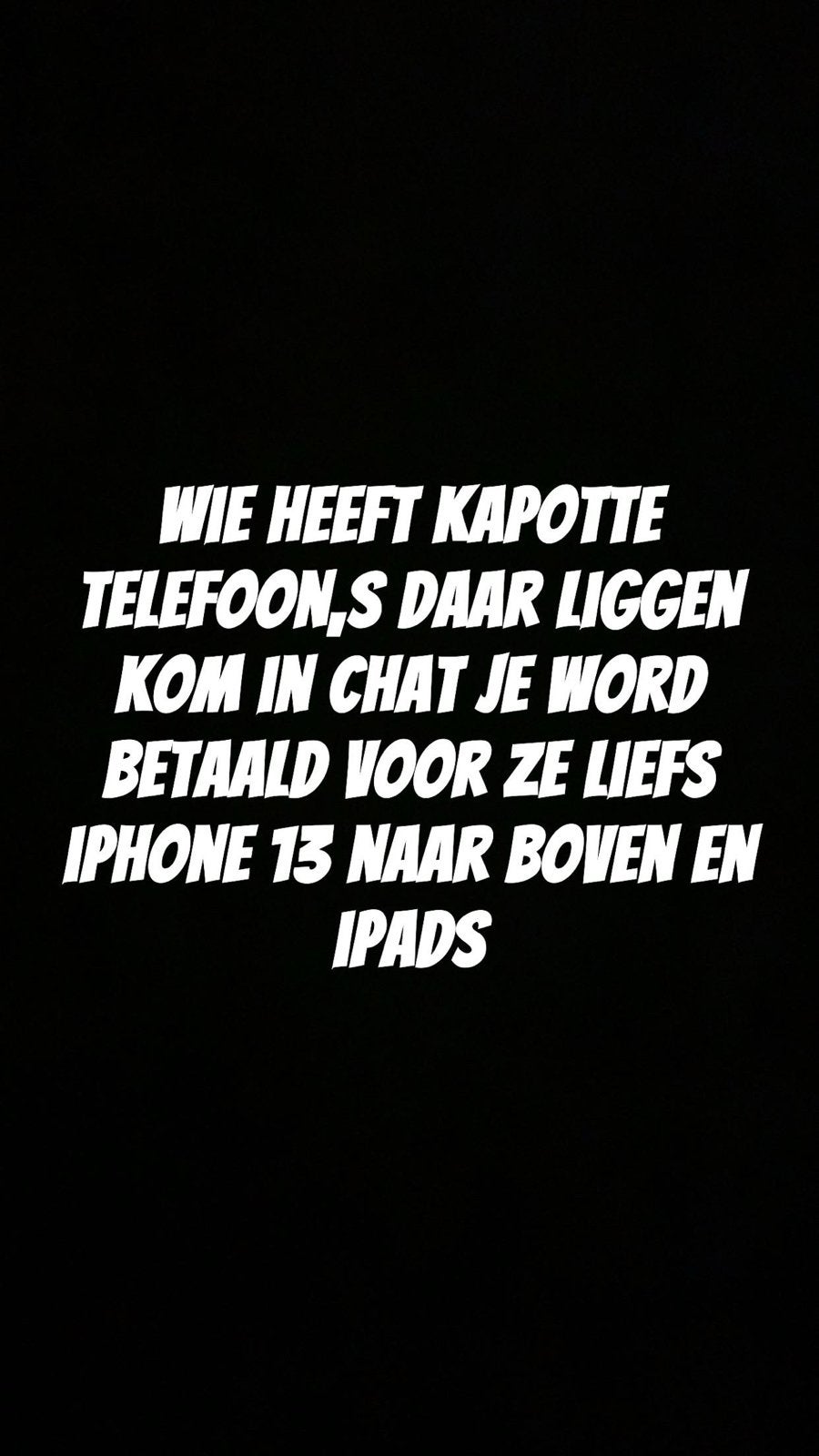 Kapotte iPhones (vanaf 13) en iPads gezocht!, Ophalen of Verzenden, Niet werkend, IPhone 13