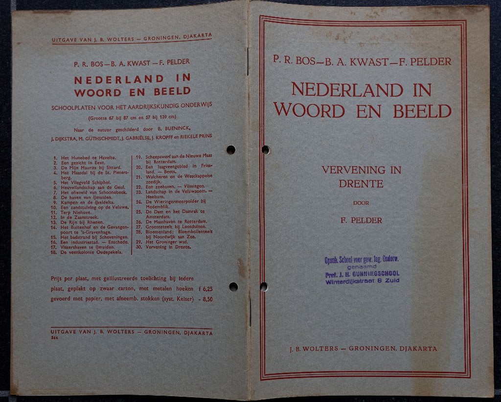 Schoolplaat boekje – Vervening in Drente ., Ophalen of Verzenden, Stad- en Dorpsgezichten