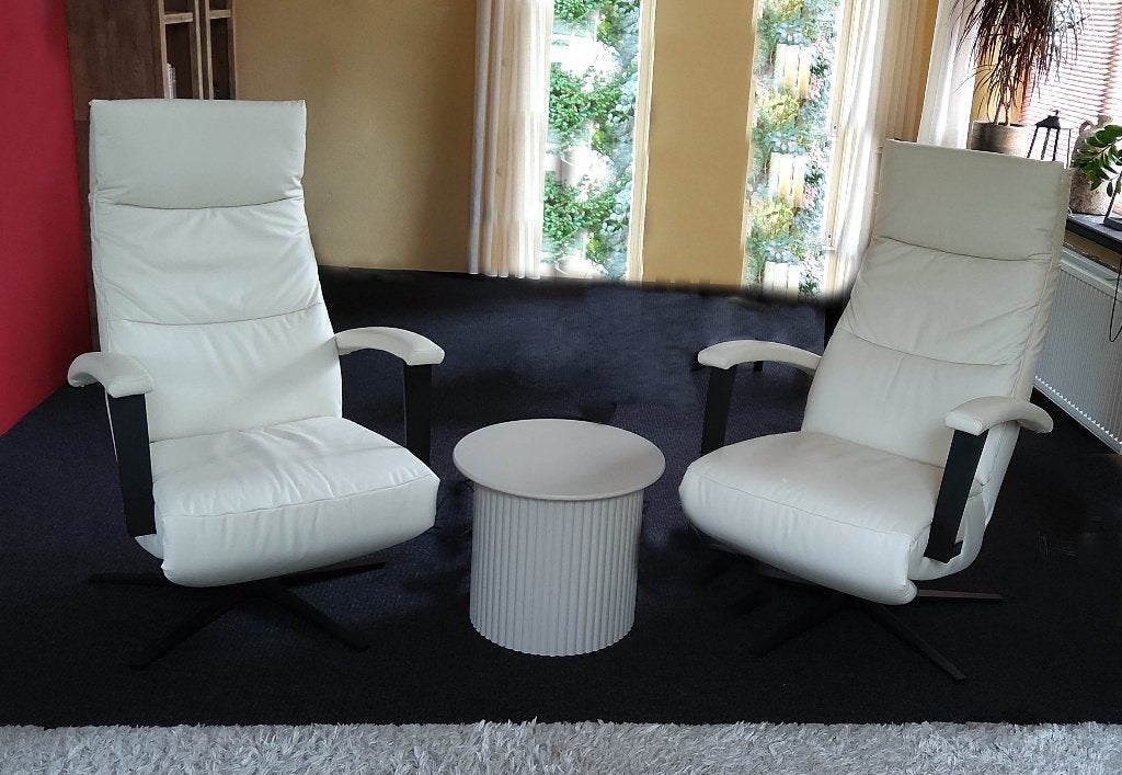 Relax stoelen, Minder dan 75 cm, Leer, Ophalen of Verzenden, Zo goed als nieuw