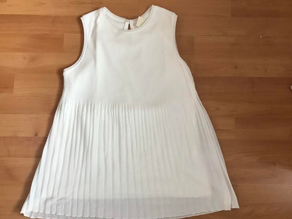 Zara roomwitte plissé top, maat XS/176, Ophalen of Verzenden, Zo goed als nieuw, Meisje, Shirt of Longsleeve