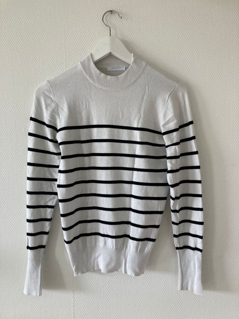 Sweater gestreept, Maat 38/40 (M), Zwart, Ophalen of Verzenden, Zo goed als nieuw
