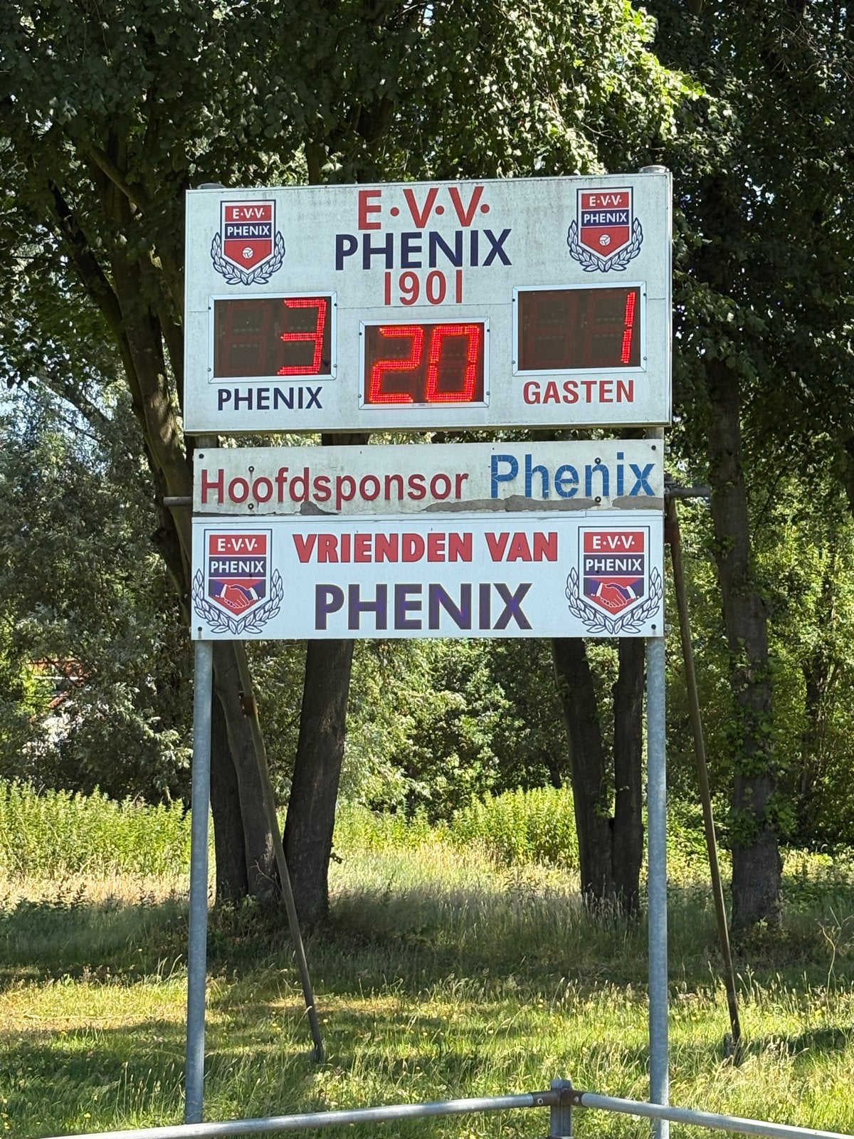 Scorebord E.V.V. Phenix 1901, Ophalen, Gebruikt